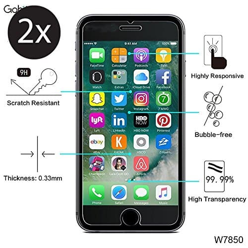 TopgadgetsUK {2PACK} iPhone 8 Plus Tempered Glass Screen Protector, Premium Ultra Thin Lightweight Premium Quality Explosion-proof Hardness Tempered Glass Film for iPhone 8 Plus