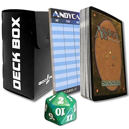 Complete Set FOIL of all 25 Basic Land Cards from "Battle for Zendikar" in ITALIAN - MTG Magic the Gathering + Black God-Player Deck-Box + Andycards Scorepad + Spindown Dice Life Counter