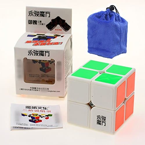 magic cube 2x2 Speed 3D cube magic rubiks puzzle Yupo 50mm multicolour | Yongjun Dingze (white)