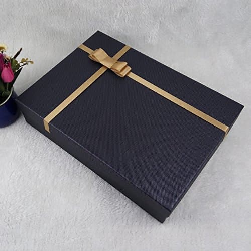 Commercial gift box rectangular album wedding gift box,Black Silver 2