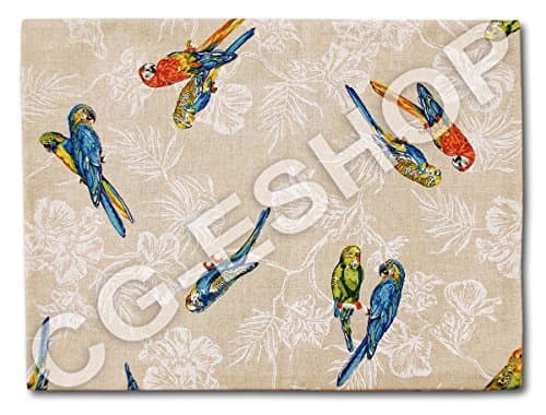 Square Tablecloth Cotton Square Table 140 x 140 cm Parrots