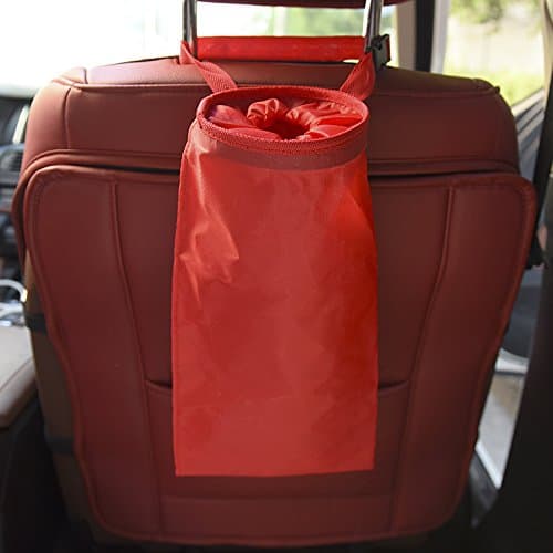 Car seat back storage bag ，Foldable washable garbage bag For Car, SUV, Truck, Auto and More（7 colors available） , big red