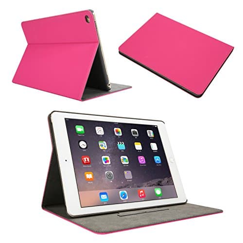 YEONPHOM iPad Mini Case, iPad Mini 2 Case, iPad Mini 3 Case, Ultra Slim Book Style Folio Stand Screen Protective Smart Case Cover for Apple iPad Mini/Mini 2/Mini 3 7.9 inch Tablet (Rose Red)