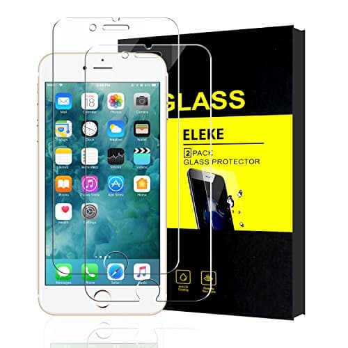 [2 Pack]ELEKE iPhone 7 Plus Screen Protector, 0.3 mm 9H Ultra Clear Premium Tempered Glass Screen Protector for iPhone7 Plus, Anti-Scratch and Bubble Free Installation