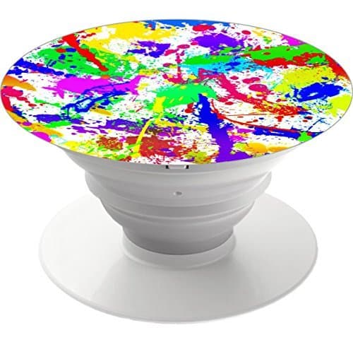 Expanding stand Multi-Function Pop Out Phone Grip and Stand, Socket Mobile Holder for your Phone &amp; Tablet - Rainbow Paint Splatter Melamine