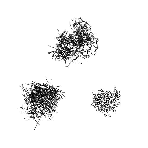 Designer Earring Findings Pack Large Black Plated