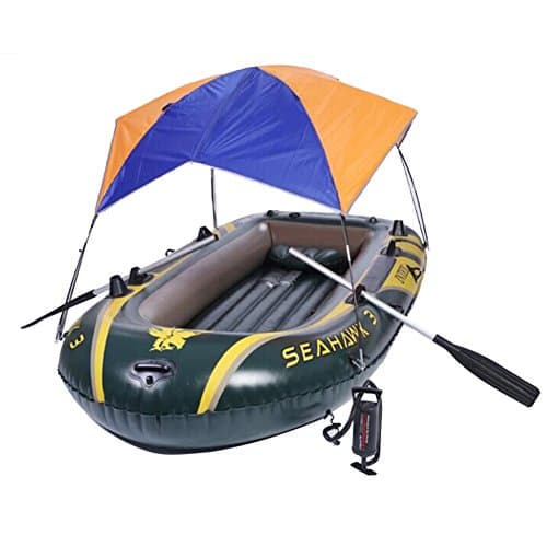 Waterproof Sunscreen Single Deck Foldable Inflatable Sun Shelter Tent Sun Shade Boat Canopy Awning(No Boat Included)