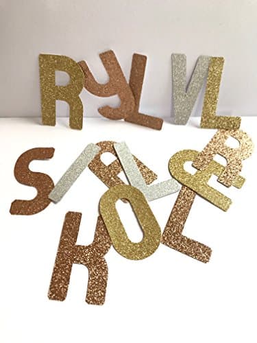 Rose Gold Alphabet Stickers