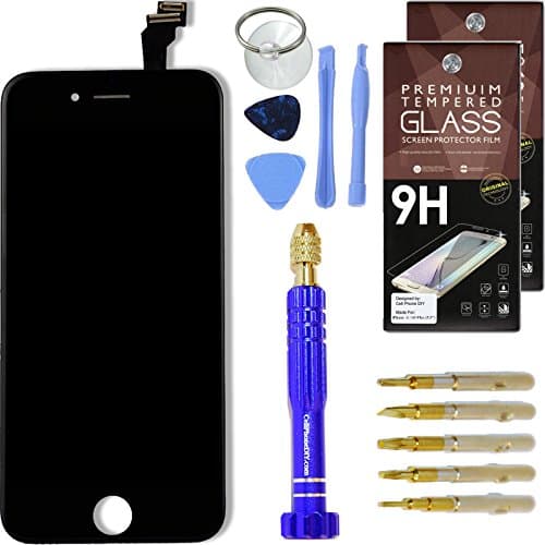 DIY iPhone 6 Plus Screen Replacement 5.5" Black , LCD Touch Screen Digitizer Assembly Set + Premium Glass Screen Protector + Free Repair Tool Kit