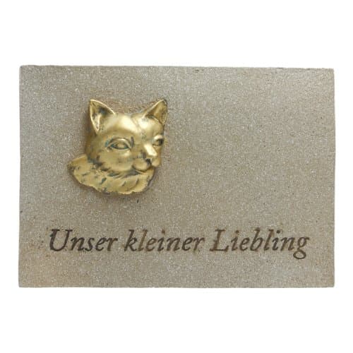 Paul Jansen Grave Plate Cat width 20 cm Cream