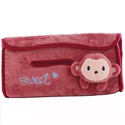 Cute Monkey Car Sun Visor Tissue Box Auto Accessories Handy Paper Napkin Clip