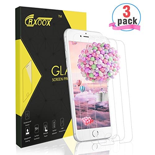 3-Unidades Protector de Pantalla para iPhone 7 Plus,Cristal Vidrio Templado Premium,9H Dureza,Resistente a Golpes ,Arañazos,Alta Definición,Tacto Sensible y Suave