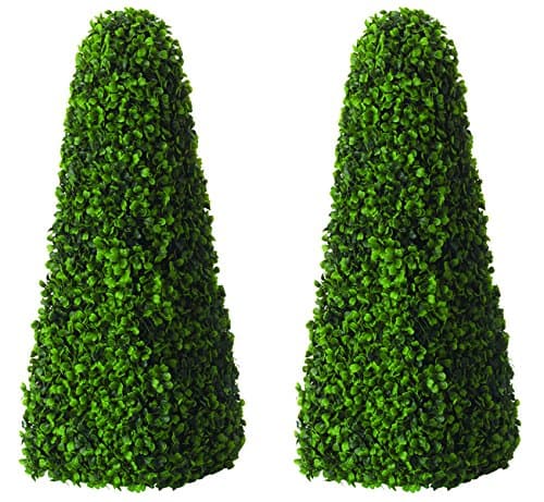 Primrose Pair of Artificial Topiary Obelisks (60cm)