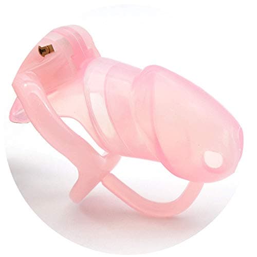 HT v3 Small Male Chastity Device Silicone Cage with Fixed Resin Ring Virginity Lock Ring Chastity Belt A360 T-Shirt,Pink T-Shirt,XL Christmas Gifts