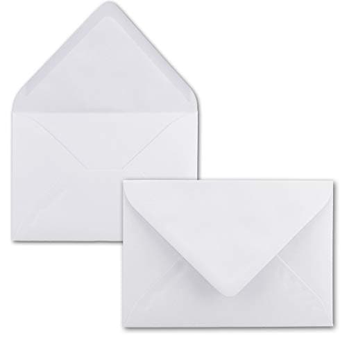 Mini Letter Envelopes - 5.2 x 7.6 cm - Miniature Envelopes with Wet Seal for Flower Greetings, Greeting Cards, Tags & Money Gifts - Gustav Neuser® 75 Umschläge 10-Hochweiß