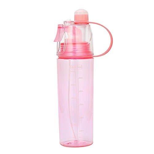 Painter Mist Spray Water Bottle 600 Ml Newest Design Plastic Sports Straw For Outdoor Bicycle Cycling Gym Drinking Bottles Pink