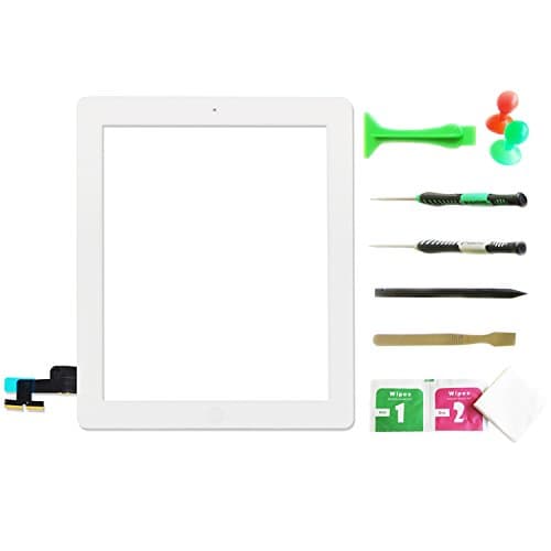eSack® White Touch Screen Digitizer Front Glass 9.7" With Home Button for IPAD 2 A1395 A1397 A1396 Wi-Fi /Cellular + Repair Tools included