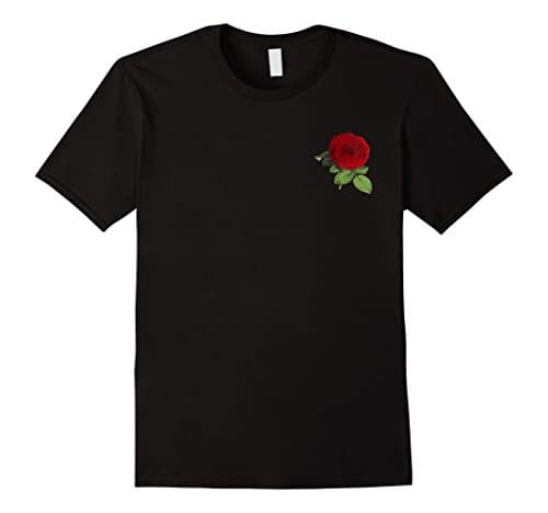Mens Rose T-shirt Medium Black