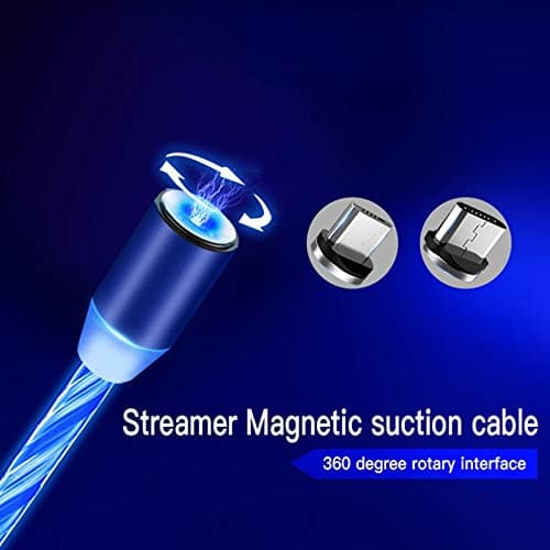 zhangguoyu Luminous Usb Data Cable Magnetic Type C Charging Cable For Iphone Samsung Galaxy Huawei Xiaomi Phone Accessories