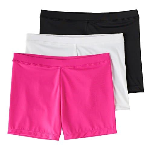 Playground Pals Mini-shorts 3-pack (X-Small 4-5, Pizzazz Pink/White/Black)
