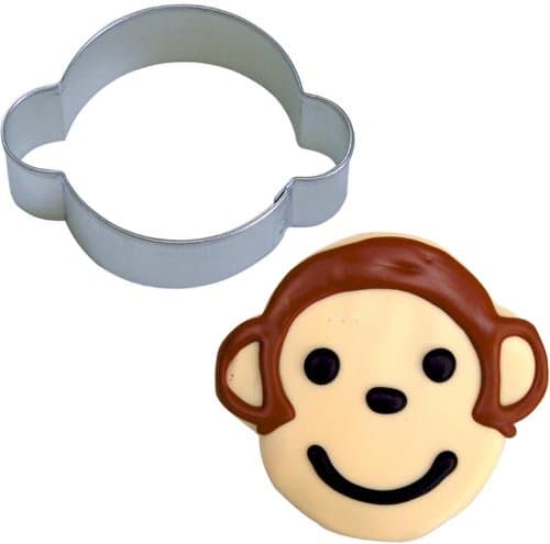 Foose Store Store Monkey Face Cookie Cutter 3.25 Inch –Tin Plated Steel Cookie Cutters