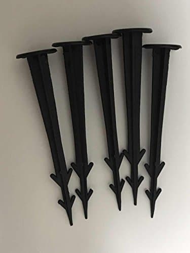 100 Pcs 4.5 Inches Multifunctional Rustproof Holding Down Tents;Horticultural; Lawn Edging Black Plastic Stakes Anchors