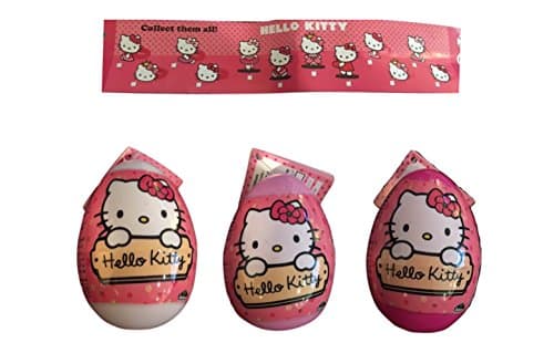 3 NEW HELLO KITTY PLASTIC SURPRISE EGGS