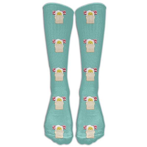 Unisex Kwaii Bacon Bed Boost Circulation Compression Long Socks Style Casual Wicking Stockings Good For Home &amp; Outdoor