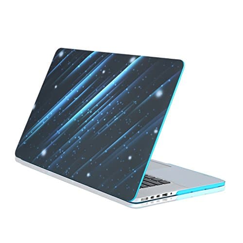 WINHI MacBook Pro 13 Inch Case with Retina Display Rubberized Hard Folio Case Cover for Model A1425 and A1502 (with Keyboard Protective Film &amp; Mouse Pad)- star