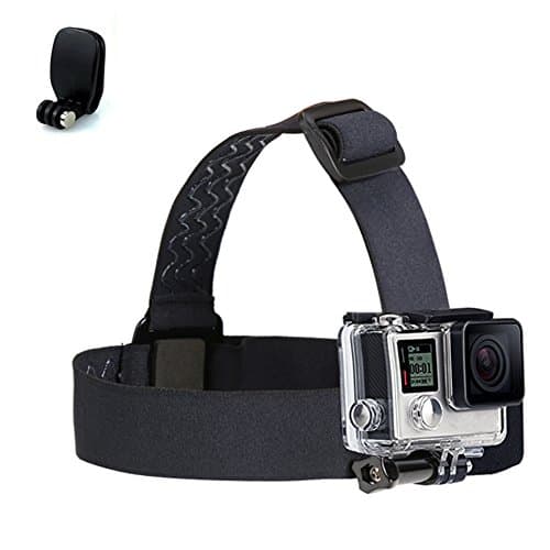 GeniusPro Head Strap Mount GoPro with Quick Clip Elastic Adjustable Head Strap For Hero 4/3+/3/2/1/SJ4000/H 264/XIAOY I Anti-slide Glue