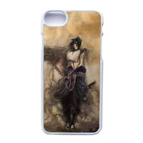 Uchiha Sasuke Hard Plastic Phone Case Shell Cover Skin For iPhone 7 4.7 inch White DWE1770