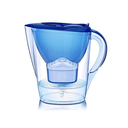 Water Filter Pitcher 10 Cup Long-Lasting Purifier with Electronic Filter Indicator Filtered Water Pitcher Removes Harmful Contaminants Chlorine Metals & Sediments Activated Carbon Filter - Healthy 2.8