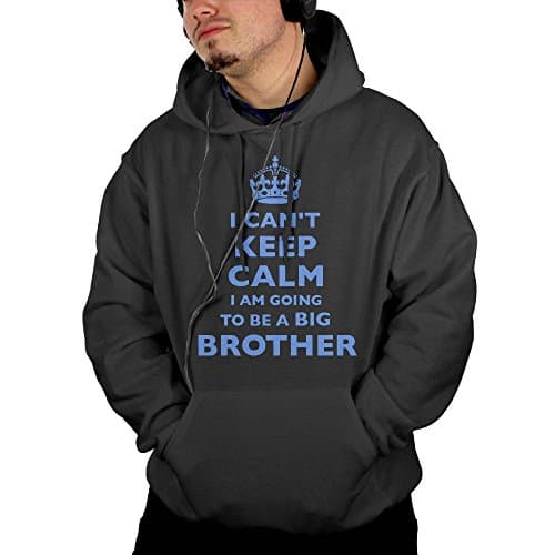 I Can't Keep Calm I Am Going To Be A Big Brother Men's Pocket Hoodie Sweatshirt Blouse