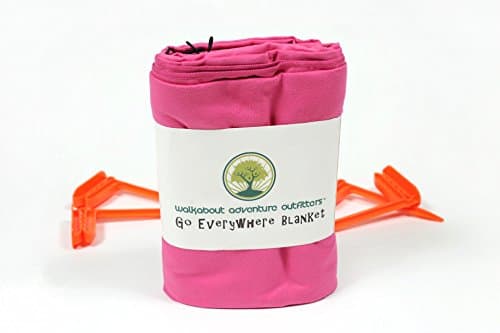 Oversized Beach Blanket with Mesh Storage Bag &amp; 4 Stakes; Extra-Large at 6.3 feet by 5.3 feet, Light Weight, Compact; great as Outdoor Camping Gear, Oversized Mat, Shade Tarp or Picnic Throw