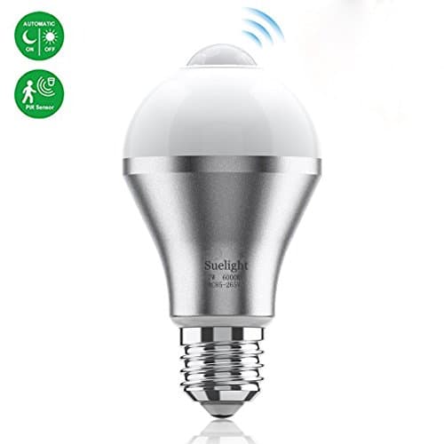 Motion Sensor Light Bulbs,Smart Sensor LED Bulb with PIR Motion Detector Auto On/Off Night Lights Outdoor/Indoor for Front Door Garage Hallway Stairs Patio (7W, E26/E27, 600lm,Cool White)