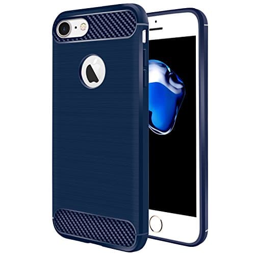 iPhone 7 Case, Coocolor Stylish Silicone Slim Protective Heavy Duty Protection Shock Absorbing TPU Corner Cushion Design for Apple iPhone 7-Blue