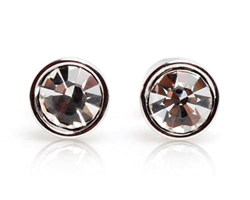 Helen Accessories - Medium Silver-Rim Stud Earring (Silver)