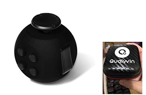 Qualwin 2017 Best NEW Upgraded Version Fidget Cube, Anti-anxiety and Depression Cube for Children and Adults (Black)