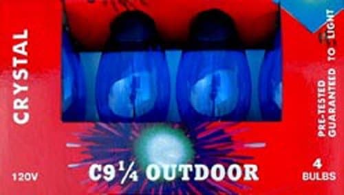 C-9 Blue Transparent Christmas Light Replacement Bulbs [C9Tb]