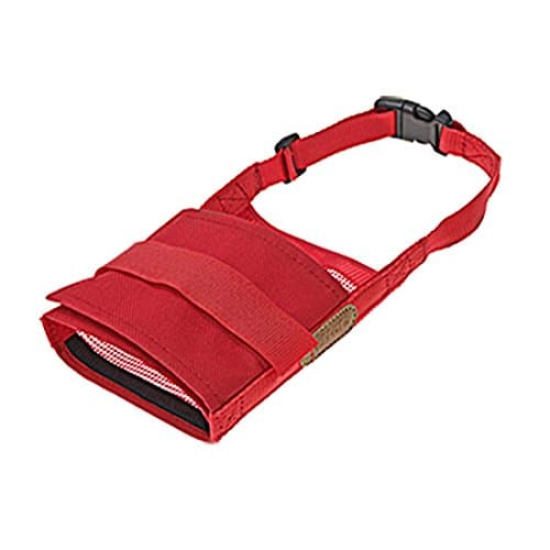 ASX Design Pet Dog Anti Bark Chew Soft Mask Muzzle Size S Red