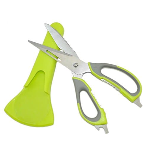 Kitchen Poultry Shears Scissors | Stainless Steel Blade, Best Ultra Sharp Heavy Duty Multifunction, Magnetic Holder, Come-Apart | Meat, Chicken, Henckels, Food, Vegetable, Cooking, Fish Cutting Shears