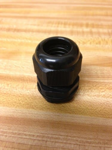 10 Pc 1/2 Inch 1/2" 0.5 NPT Small Black Nylon Cable Gland Strain Relief with Gasket and Locknut 10 Pack