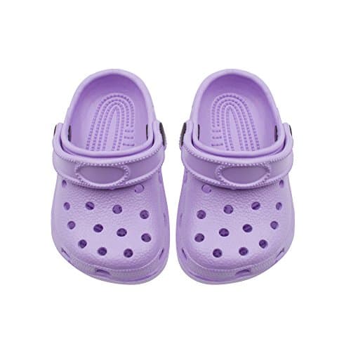 Shocked Toddler Rubber Foam Slingback Clogs with Ventilated Upper Size 11-12 Lilac