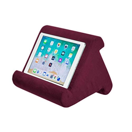 WYFC Flippy Multi-Angle Soft Pillow Lap Stand Mobile Bracket for iPads, Tablets, eReaders, Smartphones, Books, Magazines Bracket,Red