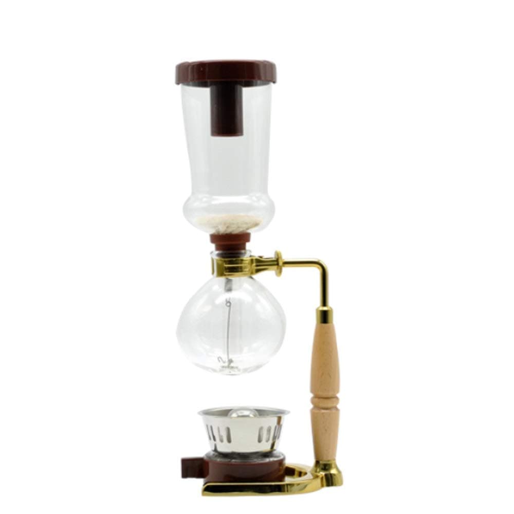 ZFFSC Coffee Maker Siphon Coffee Maker Household Manual Coffee Maker Appliances Siphon Brewing Coffee Vacuum Coffee Makers (Color : Beige, Size : 36x15cm)