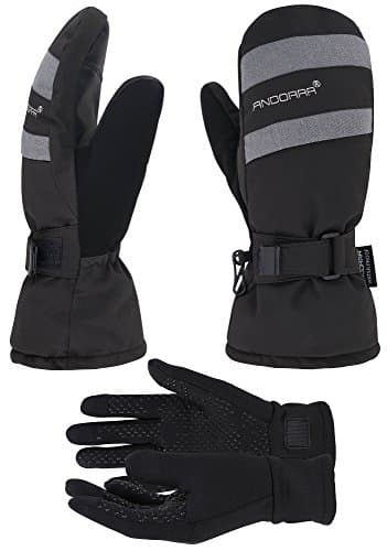 ANDORRA Women's Mittens with Pockets Optional Light Inner Hyper Tech Touchscreen Gloves