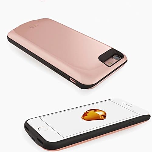External Power Case For iPhone 6/ 7, Battery Charging Case[5200 mAh] and Built-In Magnetic, Backup Protective Charger Case for 4.7'' (Pink)
