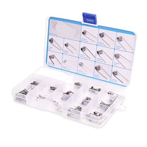 UETECH Prebuilt Coil Kit with 13 Different Types Prebuilt Coils(88pcs) and 10 pcs Organic Cotton