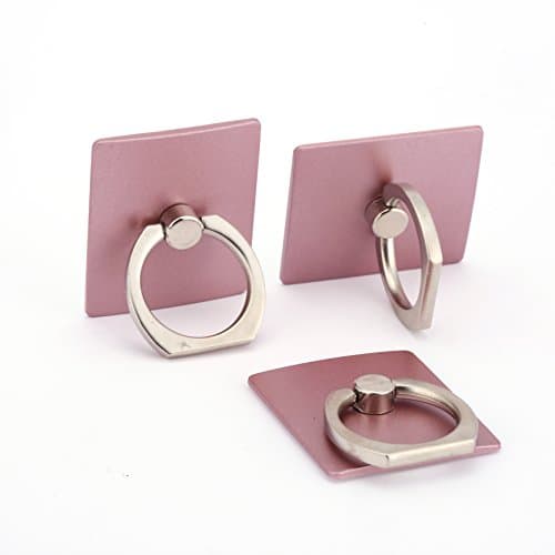 Kasio Universal Ring Phone Car Holder Mount and Stand for Iphone and any other kind phone,Tablets (3 pack Rose Gold)