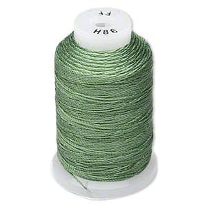 Simply Silk Beading Thread Cord Size FF Dark Green 0.015 Inch 0.38mm Spool 115 Yards for Stringing Weaving Knotting